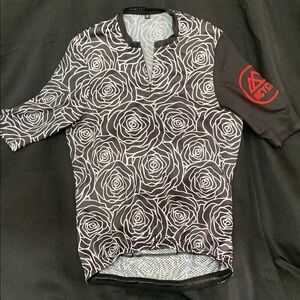 Black and White Rose Pattern Women's Jersey